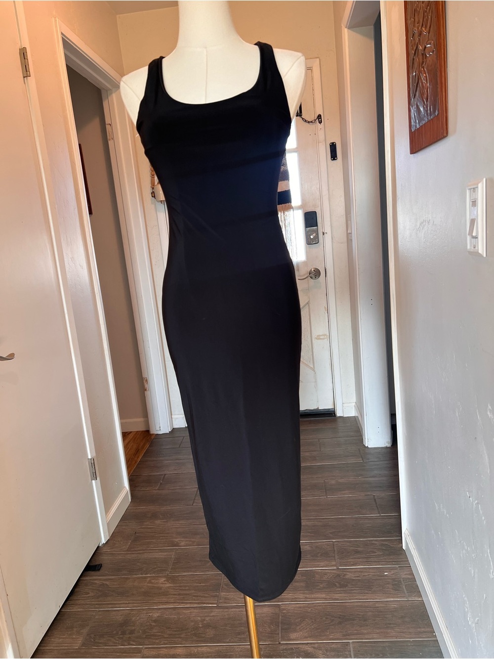 PrettyLittleThing Black Tank Maxi Dress